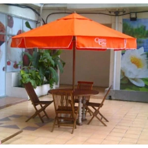 Wooden Garden Teak Umbrella Tent + Folding Chair