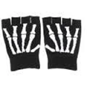 Half Finger Skull Style Knitted Gloves