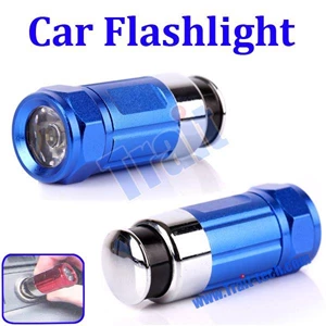 Blue Led Flashlight Rechargeable Car Flashlight ( Aksesoris Mobil )