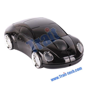 Mini Car Style Wireless Usb Mouse For Pc Black ( Mouse Dan Keyboard )