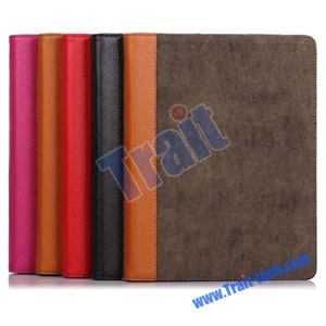 New Cowboy Skin Full Protection Leather Case Cover For Cover New Ipad Rose ( Aksesoris Handphone )