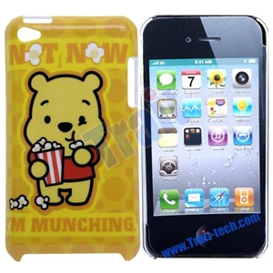 Carton Yellow Bear Plastik Hard Cover Case For Ipod Touch 4 ( Aksesoris Handphone )