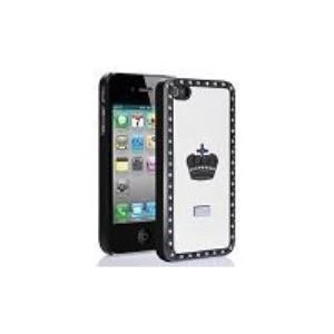 New Pashion Black Electroplated Frame+Crown Case For Iphone4s 4 ( Aksesoris Handphone )