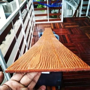 Papan Pagar Motif Kayu Grc Sudah Di Cat Politur