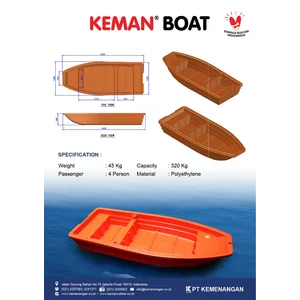 Perahu dan Sampan (Keman PE Boat) 2.6 M Orange