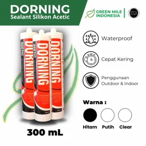 Sealant Asam Dorning Warna Bening Kemasan Tube Ukuran 300 ML 