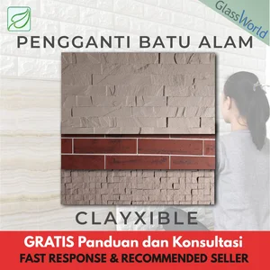 CLAYXIBLE Pengganti Keramik Kayu Dan Batu Alam TIPE BRICKS DAN WOOD