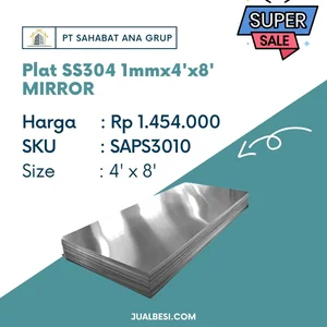 Stainless Steel Plat SS304 1mm x 4' x 8' MIRROR