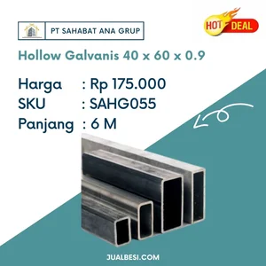 Besi Hollow Galvanis 40 x 60 x 0.9