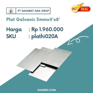 PLAT GALVANIS 3mm x 4' x 8'