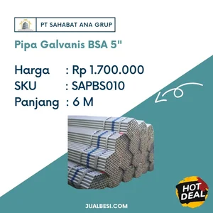 Pipa Galvanis BSA 5"  6 Meter