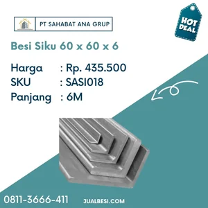 Besi Siku 60 x 60 x 6