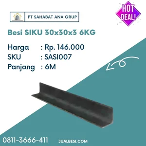 Besi Siku 30 x 30 x 3 6KG