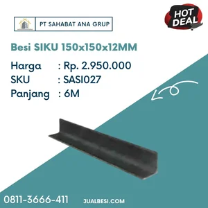 Besi Siku 150 x 150 x 12MM
