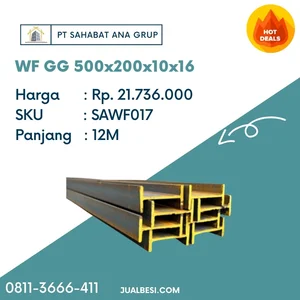 Besi WF GRP 500 x 200 x 10 x 16