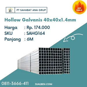 Besi Hollow Galvanis 40 x 40 x 1.4mm