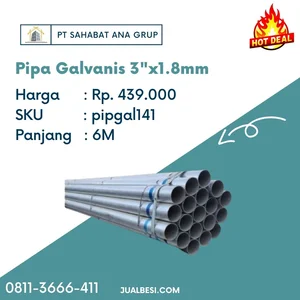 Pipa Galvanis 3" x 1.8mm