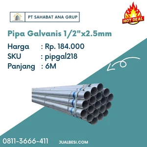 Pipa Galvanis 1/2" x 2.5mm