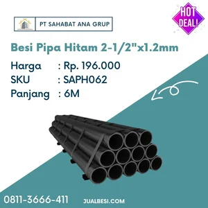 Besi Pipa Hitam 2-1/2" x 1.2mm