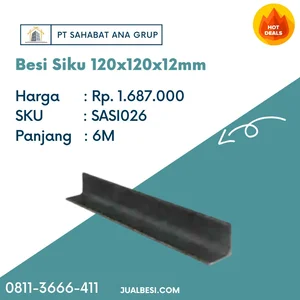 Besi Siku 120 x 120 x 12mm