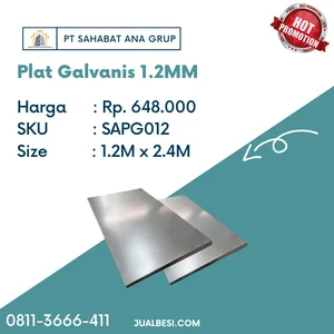 Plat Galvanis 1.2MM x 4' x 8'