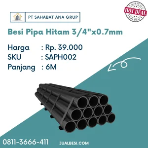 Besi Pipa Hitam 3/4" x 0.7mm