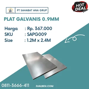 Plat Galvanis 0.9MM x 4' x 8'