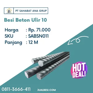 Besi Beton Ulir 10MM 12M