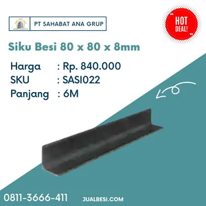 Besi Siku 80 x 80 x 8mm