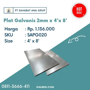 Plat Galvanis 2mm x 4'x 8'