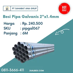 Besi Pipa Galvanis 2"x 1.4mm