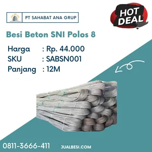 Besi Beton Polos SNI 8 Panjang 12 M