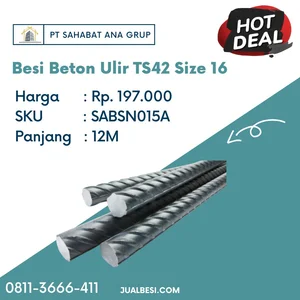 Besi Beton Ulir TS42 Size 16