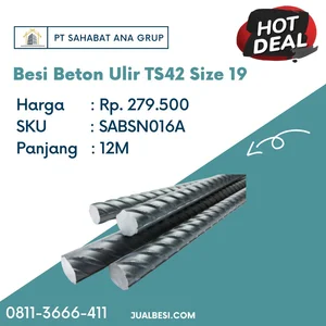Besi Beton Ulir TS42 Size 19