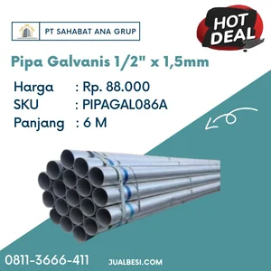 Pipa Galvanis 1/2" X 1,5mm
