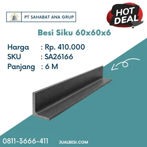 Besi Siku 60x 60 x6 mm