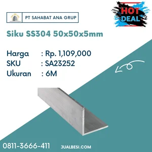 Besi Siku SS304 50x50 x 5 mm