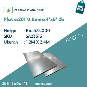 Plat Stainless ss201 0.8mmx4'x8' 2b
