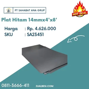 Plat Besi / Plat Baja 14mm x 4'x 8'