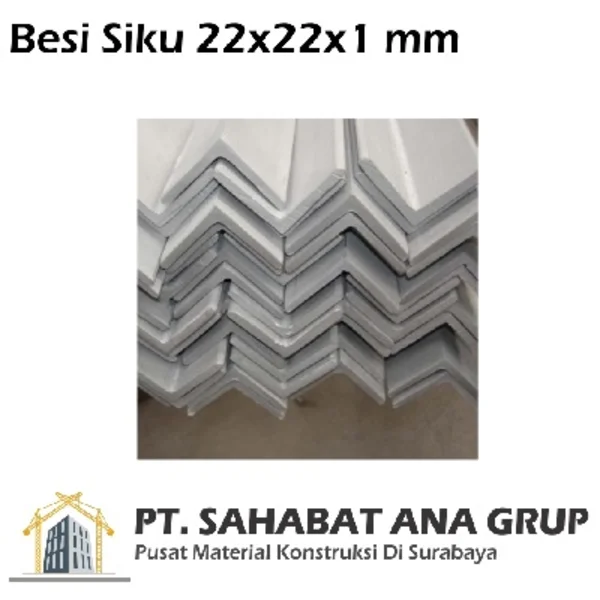 Besi Siku Ukuran 22x22x1