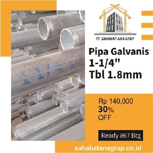 Pipa Galvanis 1.25 Inch Tebal 1.8mm