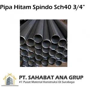 Pipa Hitam Spindo Sch40 0.75 Inch