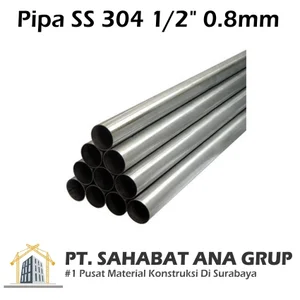 Pipa SS 304 0.5 Inch tbl 0.8mm