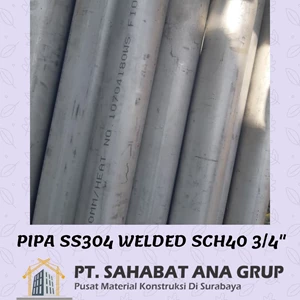 PIPA Stainless 304 WELDED SCH40 3/4"
