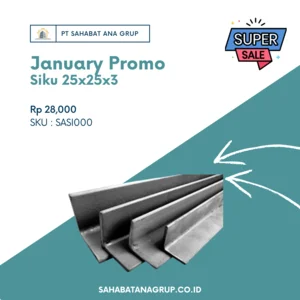 Besi Siku 25 x 25 x 3 mm