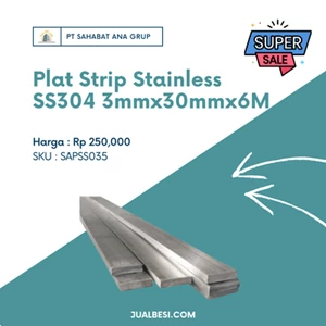 Plat Strip Stainless SS304 3mmx30mmx6M