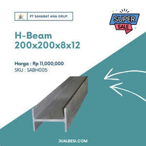 Besi H Beam 200x200x8 panjang 12 meter 