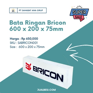 Bata Ringan Bricon 600 x 200 x 75mm