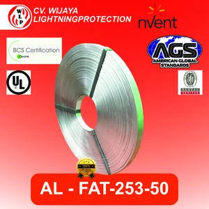 Alumunium Tape Conductor 3x25 mm ERICO Alumunium 25x3 mm FAT-253-50 Al Penangkal Petir  Made In USA