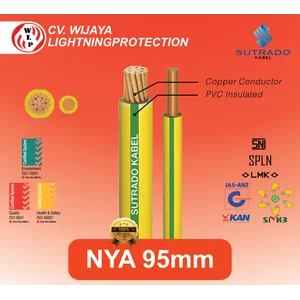 Kabel NYA 95mm Kuning Hijau - Sutrado Kabel Grounding 450/750 V. NYA (Cu/PVC)
